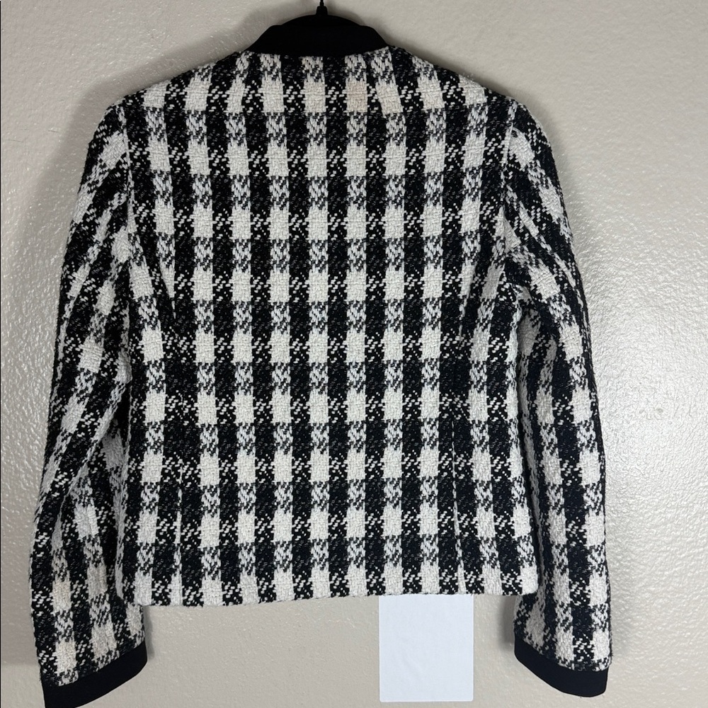 Maje Vicky Houndstooth Cotton-blend Tweed Jacket - Picture 10 of 10